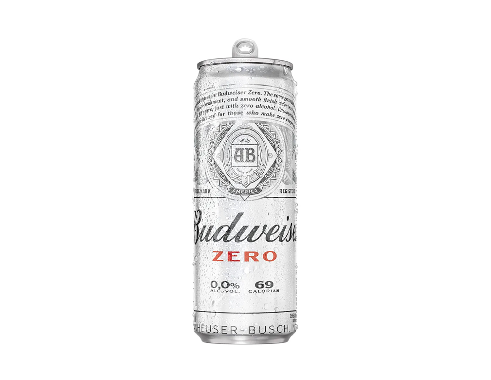 CERVEJA BUDWEISER ZERO ÁLCOOL 0.0 LATA 350 ML (CX 8 LT)